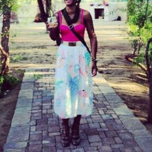 COPY - Floral Watercolor Midi Skirt